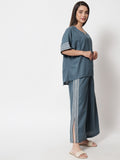 Cotton Hand Block Printed High-low Co-ord
