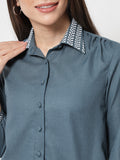 Cotton Hand Block Printed Shirt Co-ord