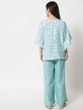 Cotton Gold Foil Printed Kaftan Co-Ord