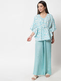 Cotton Gold Foil Printed Kaftan Co-Ord