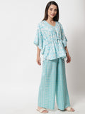 Cotton Gold Foil Printed Kaftan Co-Ord