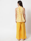 Cotton Gold Foil Printed Halter Co-Ord
