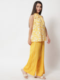 Cotton Gold Foil Printed Halter Co-Ord