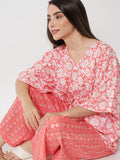 Cotton Gold Foil Printed Kaftan Co-Ord