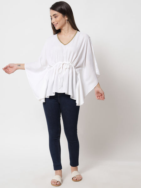 Viscose Embellished Kaftan Top