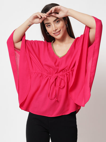 Viscose Embellished Kaftan Top