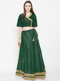 Dupion Block Printed Bias Skirt
