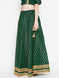 Dupion Block Printed Bias Skirt