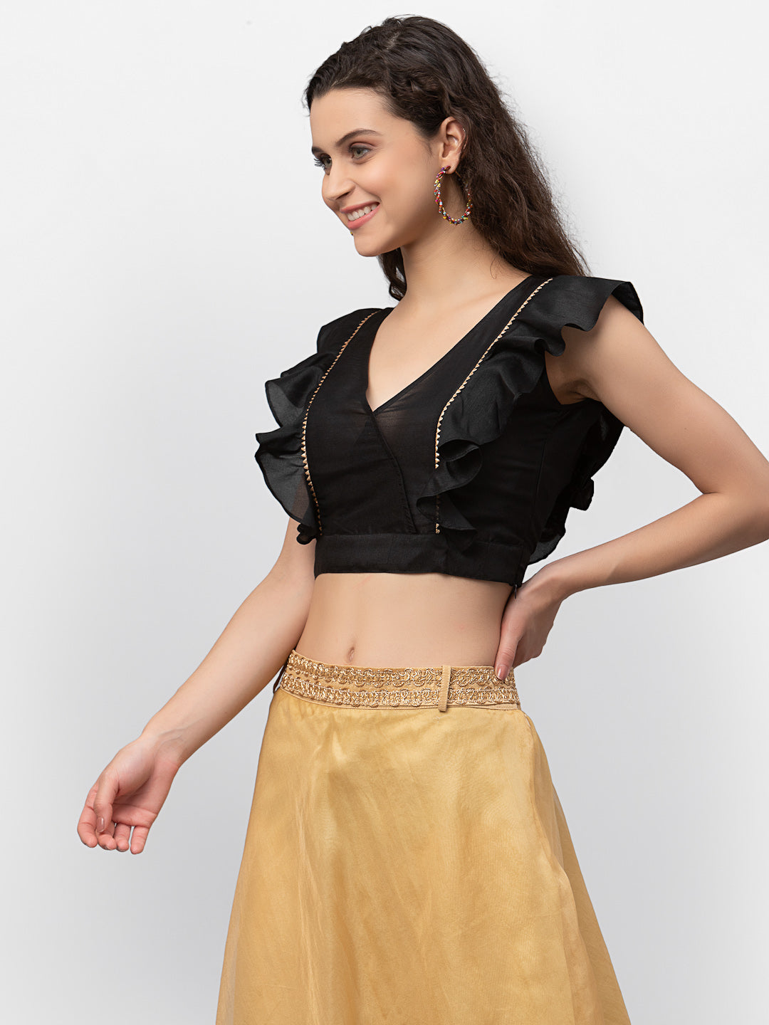 Buy online Ruffle Lehenga Choli With Dupatta Set from ethnic wear for Women  by Fabcartz for ₹899 at 85% off | 2023 Limeroad.com