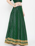 Dupion Block Printed Bias Skirt