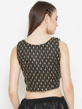 Dupion Embroidered Crop Top