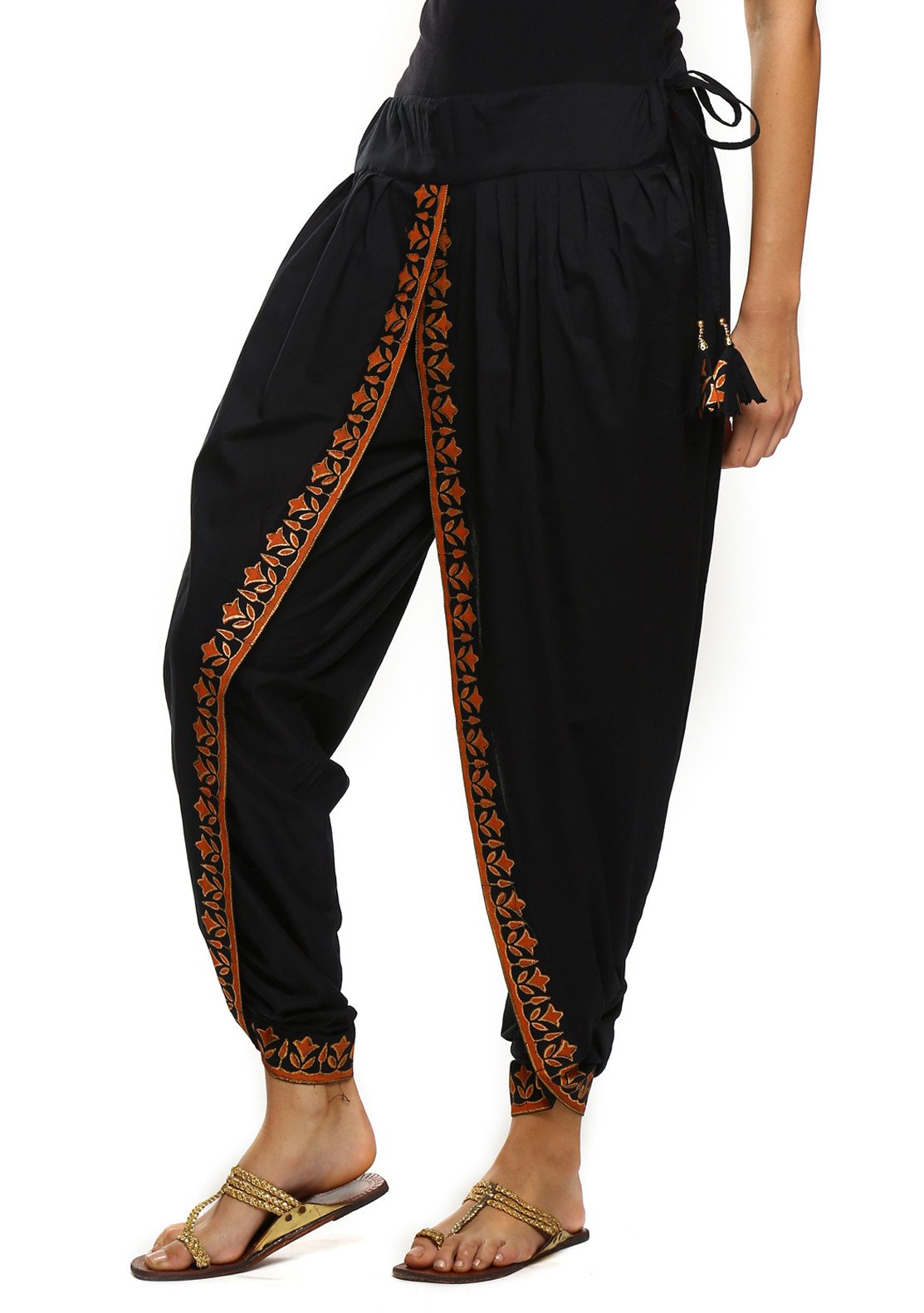 Mehendi Cotton Slub Dhoti Pants – TJORI