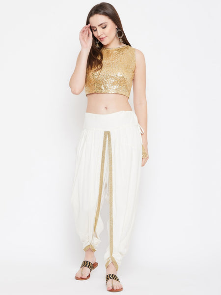 Cotton Viscose Embellished Dhoti