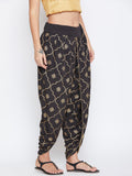 Crepe Hand Block Printed  Dhoti