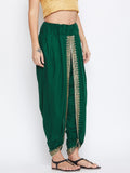 Cotton Viscose Hand Block Printed Embellished Dhoti