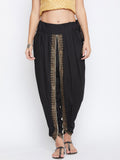 Cotton Viscose Hand Block Printed Embellished Dhoti