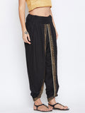 Cotton Viscose Hand Block Printed Embellished Dhoti