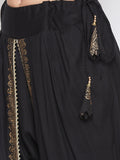 Cotton Viscose Hand Block Printed Embellished Dhoti