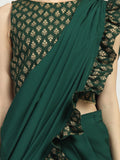 Crepe Sharara with Ruffle Block Printed Dupatta