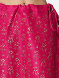 Dupion Hand Block Printed Lehenga Set