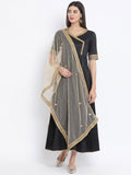 Net Mirrorwork Embellished Dupatta