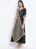 Net Mirrorwork Embellished Dupatta