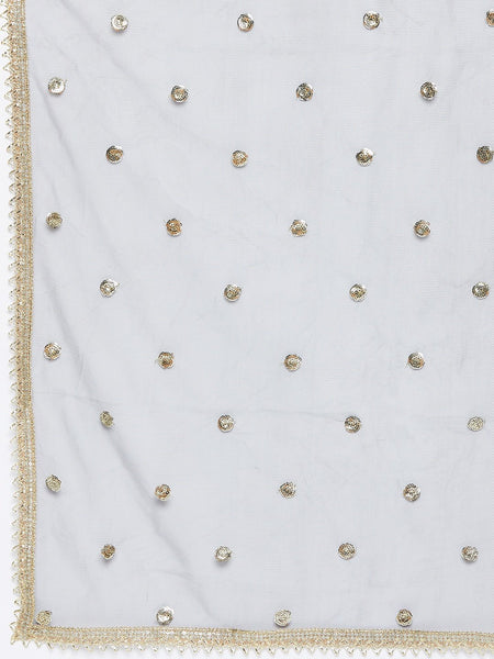 Net Sequin Embellished Dupatta