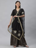 Net Mirrorwork Embellished Dupatta