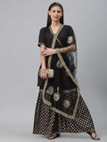 Net Mirrorwork Embellished Dupatta