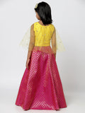 Brocade with Net Sequins Embroidered Lehenga Set