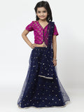 Net Sequins Embroidered Koti Lehenga Set With Dupatta