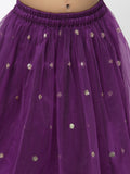 Net Sequins Embroidered Tie-up Lehenga Set With Dupatta