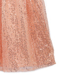 Net Sequins Embroidered Gathered Skirt