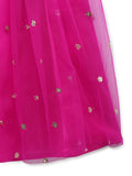 Net Sequins Embroidered Gathered Skirt