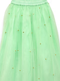 Net Pearl Embroidered Gathered Skirt