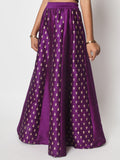 Dupion Block Printed Kalidaar Skirt