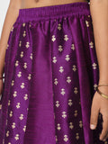 Dupion Block Printed Kalidaar Skirt