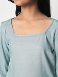 Shimmer Square Neck Solid Top