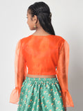 Organza Button Down Top