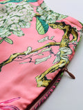 Satin Floral Printed Bias Skirt