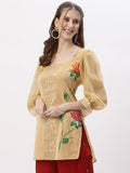 Georgette Hand-Painted Embellished Kurti