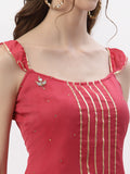 Georgette Mirror-work Embroidered Kurti