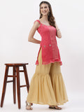 Georgette Mirror-work Embroidered Kurti