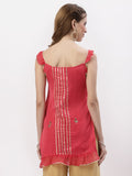 Georgette Mirror-work Embroidered Kurti