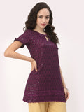 Viscose Sequin Embroidered Kurti