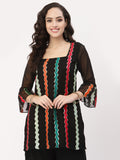 Georgette Sequin Embroidered Kurti