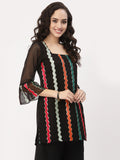 Georgette Sequin Embroidered Kurti