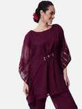 Georgette Sequin Embroidered Kaftan Set