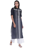 Cotton Cambric Printed Collared Kurta Set