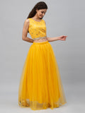 Net Gathered Lehenga Set